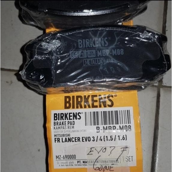 Brake Pads Mitsubishi Lancer Evo 3 Evo 4 1.5 1.6 Aftermarket