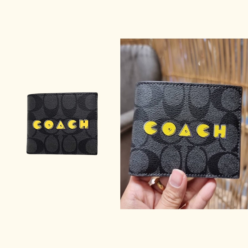 Coach F75910 Billfold Men Wallet/Coach Dompet Lipat Pria/Dompet Kecil - Black