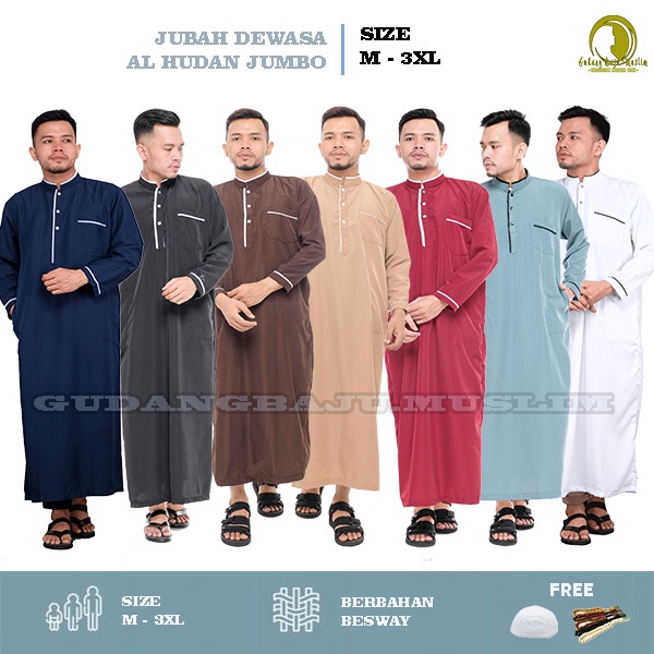 Baju gamis laki laki dewasa - pakaian muslim pria - baju sholat pria - baju jubah pria - baju jubah 