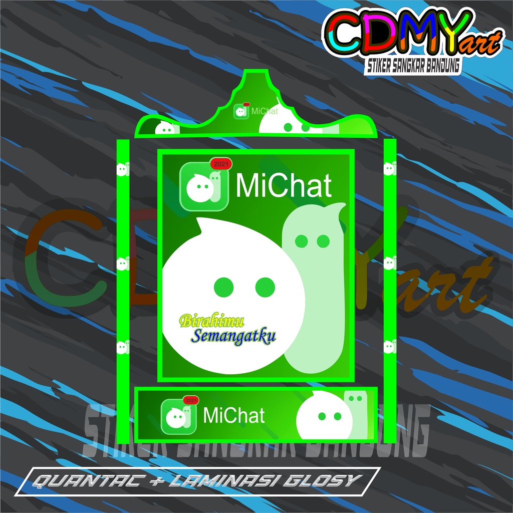 Stiker Decal Sangkar Kotak MICHAT