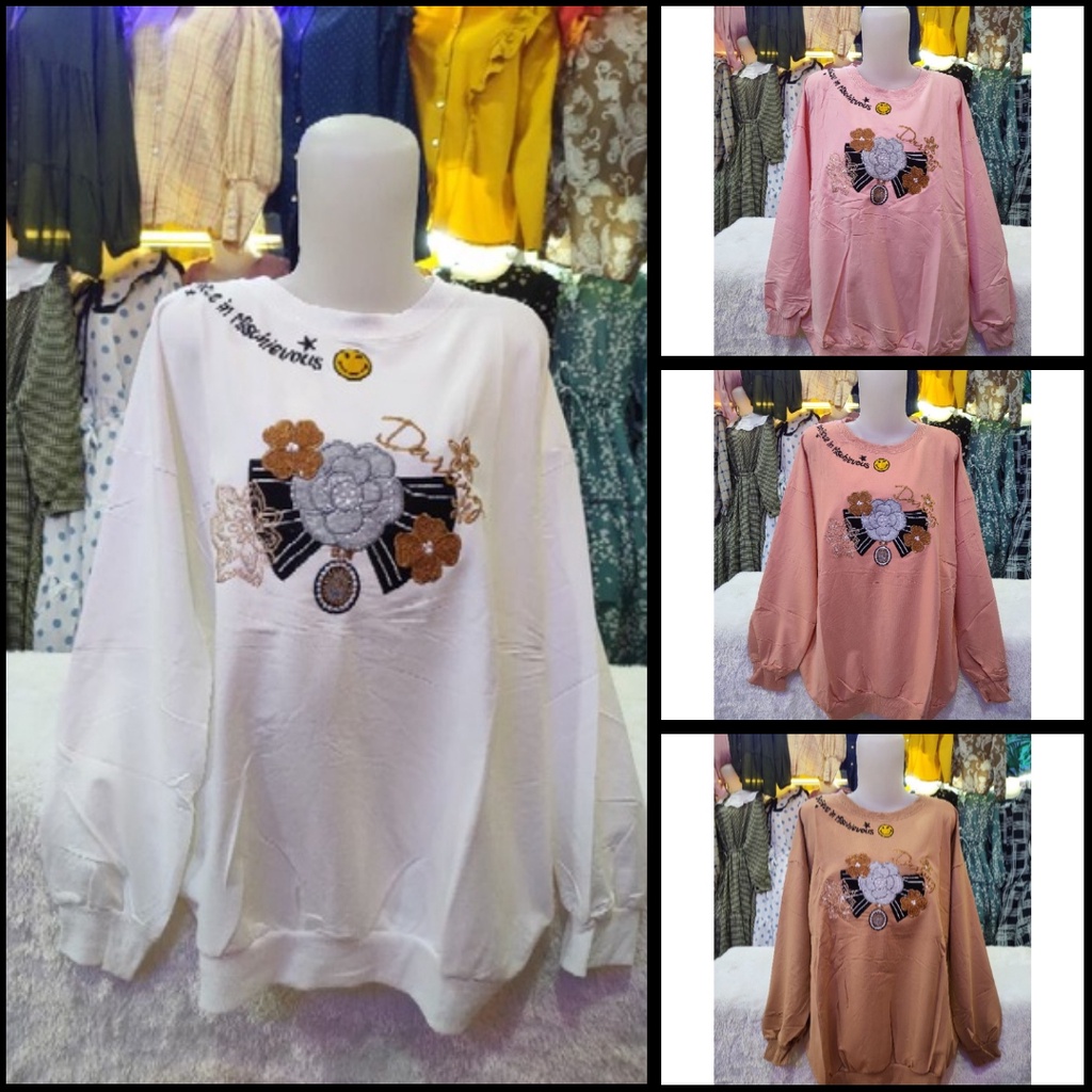 [Ld 120] kaos sweater wanita jumbo import