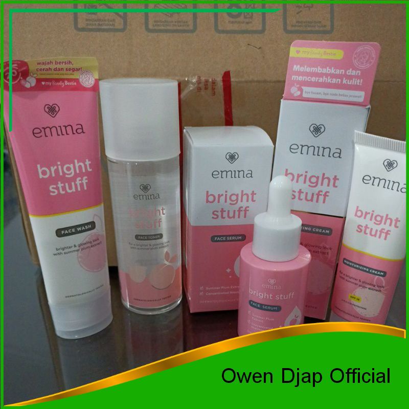 Emina Bright Stuff Paket Lengkap Isi 4pc | Paket Emina Bright Stuff | Bright stuff paket lengkap | B
