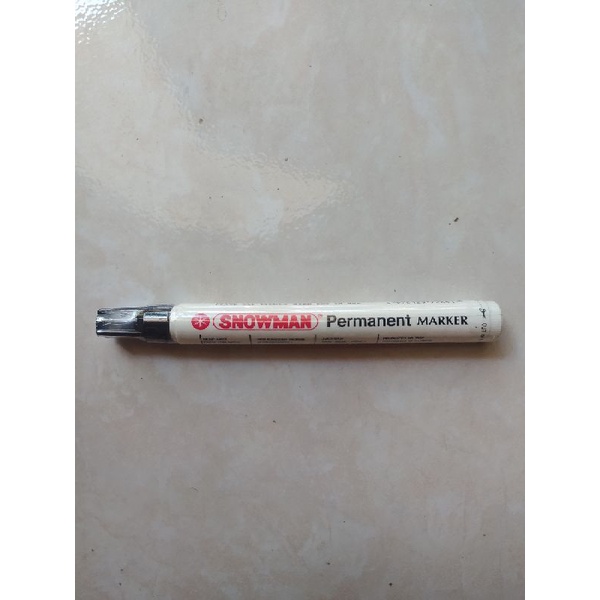 

snowman spidol permanent warna hitam