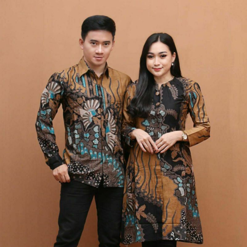 Batik wanita ASJ SA HRB026 Kenongo Kemeja Tosca Pendek Batik Fashion Baju Wanita