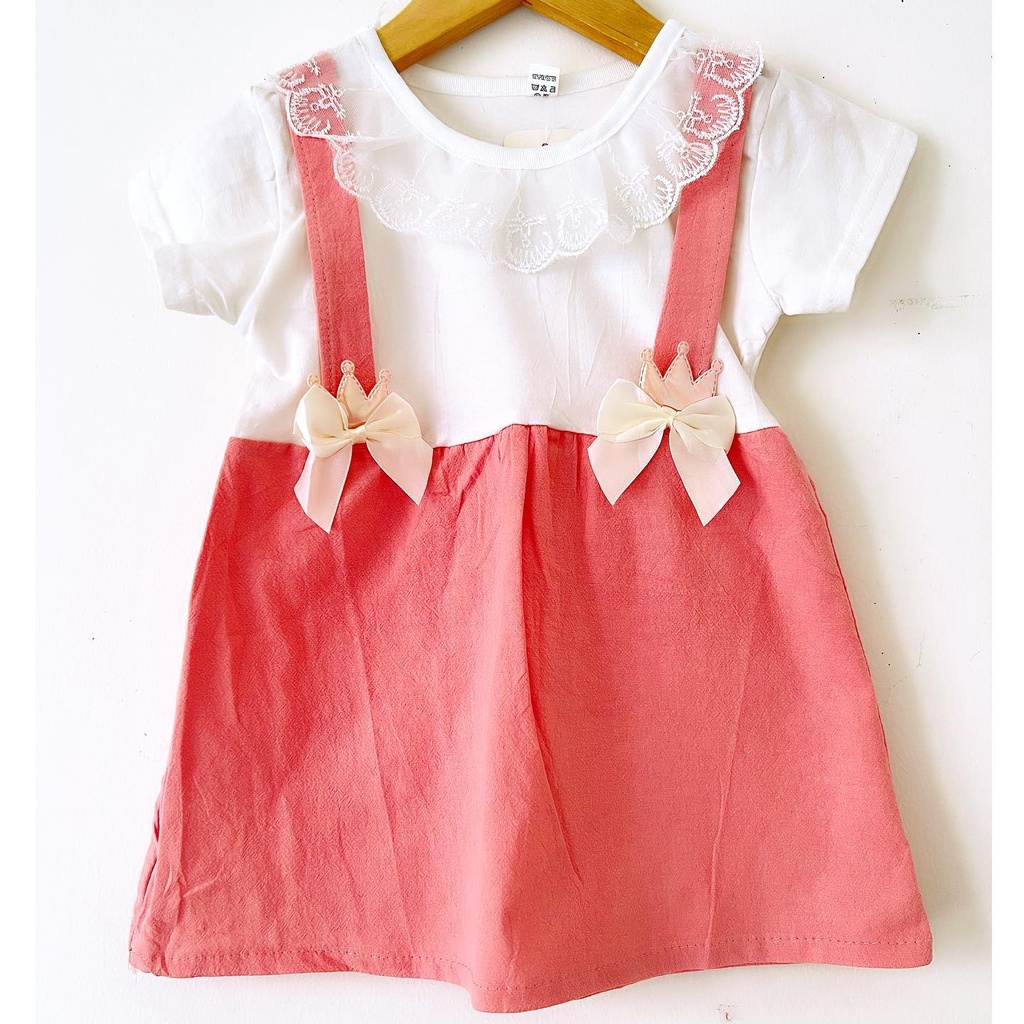 ASLI IMPORT Setelan Cotton Jeans / Shandy Dress 1 - 4 Tahun Baju Dress Tas BerKualitas Celana Jogger Training Olahraga Anak Perempuan Cewe Lucu Terlaris Murah babeebabyshop odilia