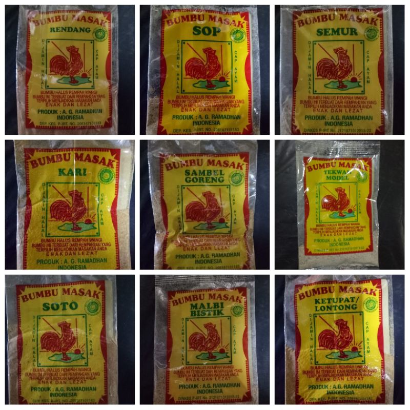 

Bumbu Masak Berbagai Masakan Cap Ayam 1bks