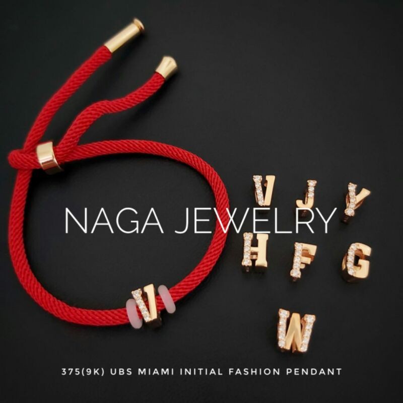 GELANG UBS NEW MIAMI TALI NAMA INISIAL ALPHA BETA KADAR 375