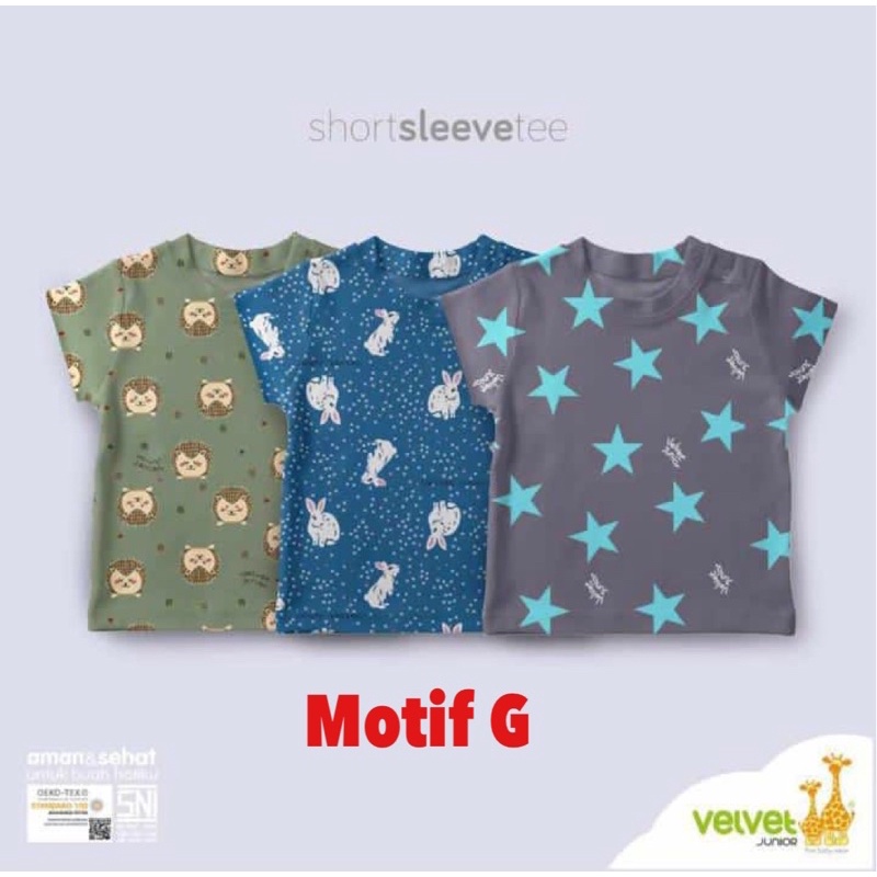 Velvet Kaos OBLONG TIPIS TANGAN PINTAR Pendek Atasan Pendek Anak