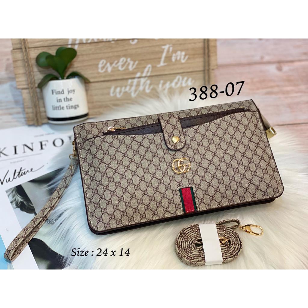 CLUTCH HANDBAG 3 RUANG IMPORT PREMIUM 388 EMBOSS DAN WP