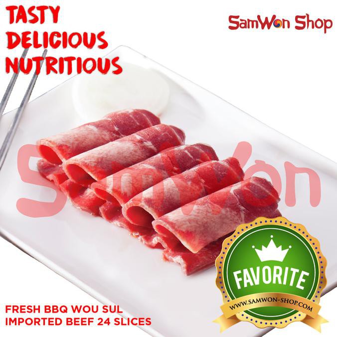 

PROMO ENAK Fresh BBQ Wou Sul Imported Beef 24 Slice by SamWon Makanan Korea Terlaris