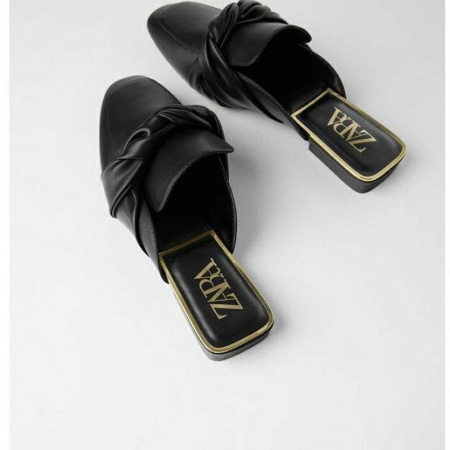 SANDAL SLOP ZARA ORIGINAL  SEPATU SANDAL WANITA ZARA SLOP FLET 15CM