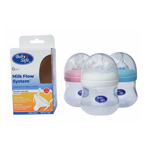 Baby Safe Wide Neck Bottle 125 ml &amp; 250 ml / Botol Susu Bayi Baby Safe