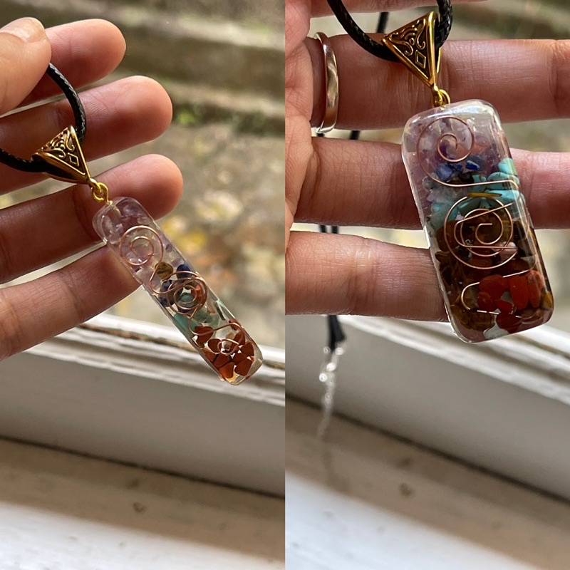 orgonite 7 chakra adjustable necklace