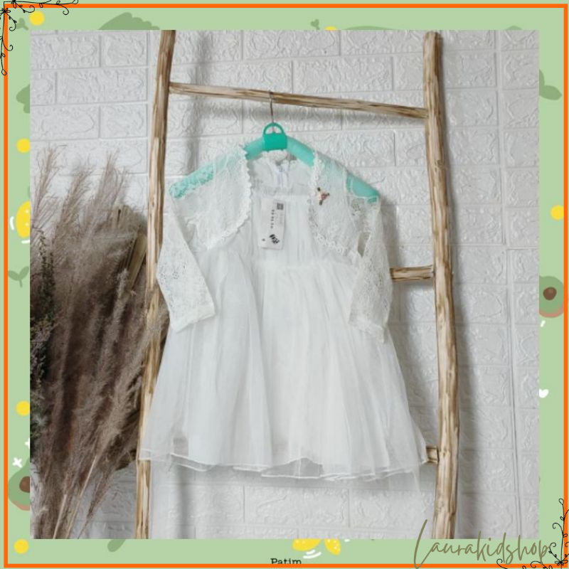 Dress Gaun Pesta Ulang Tahun Anak Perempuan Import Brukat Bross 3-7 Tahun