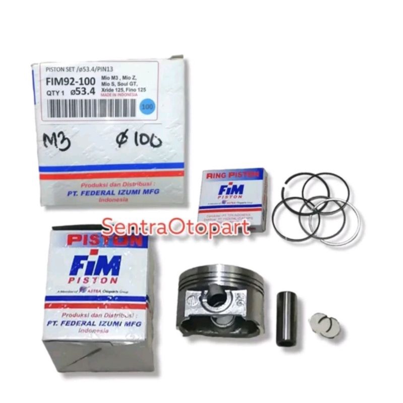 Piston seher kit mio m3 fino 125 mio z oversize 100 fim