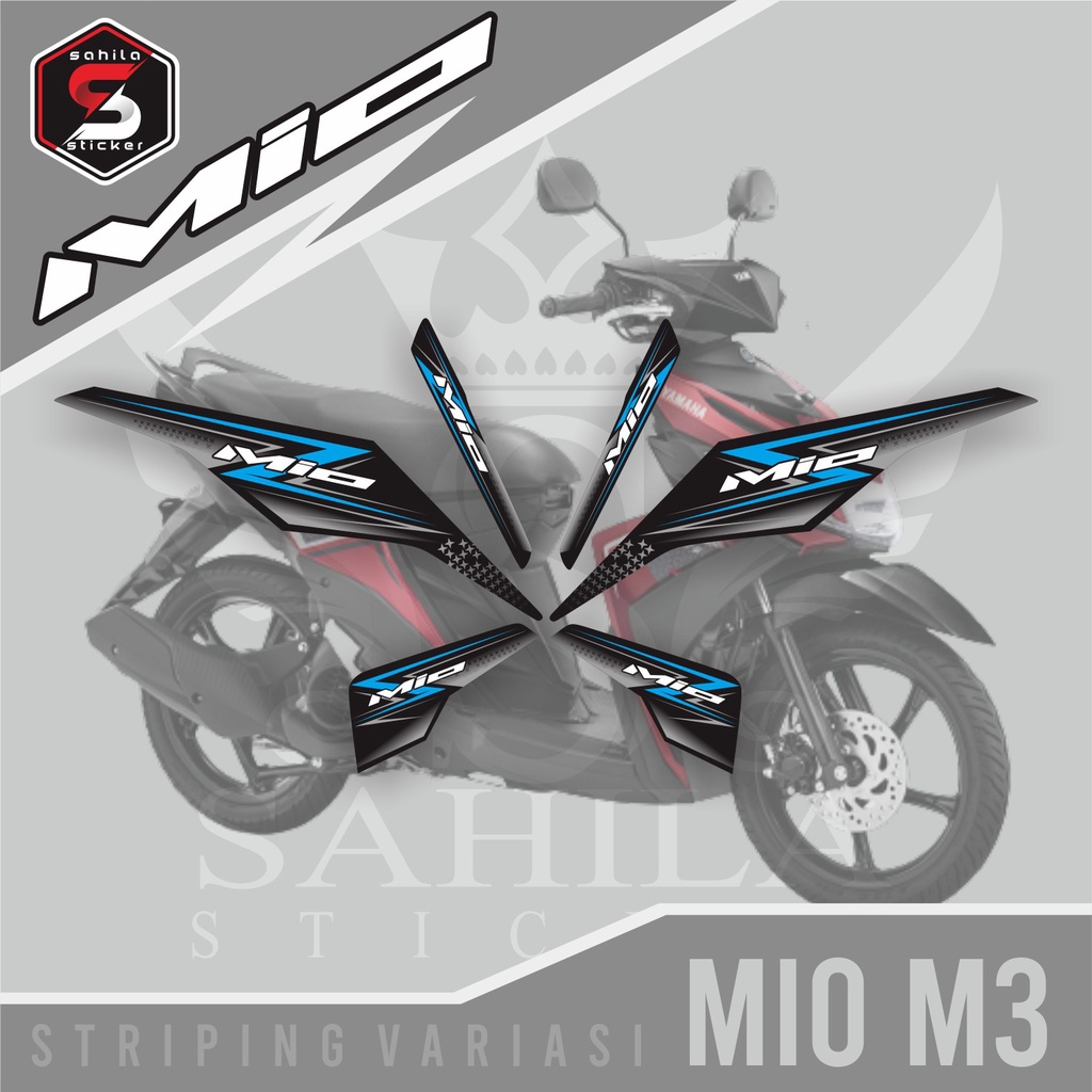 STRIPING MIO M3 / MIO M3 STRIPING VARIASI  BIRU MUDA / SAHILA 2022 001