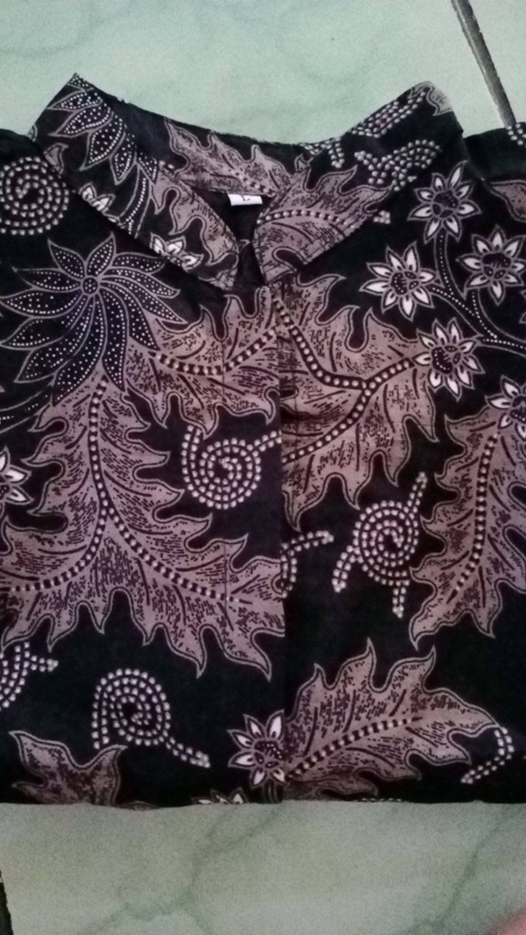 Tey-17 Batik Wanita Asj Sa Hrb026 Kenongo Kemeja Tosca Pendek