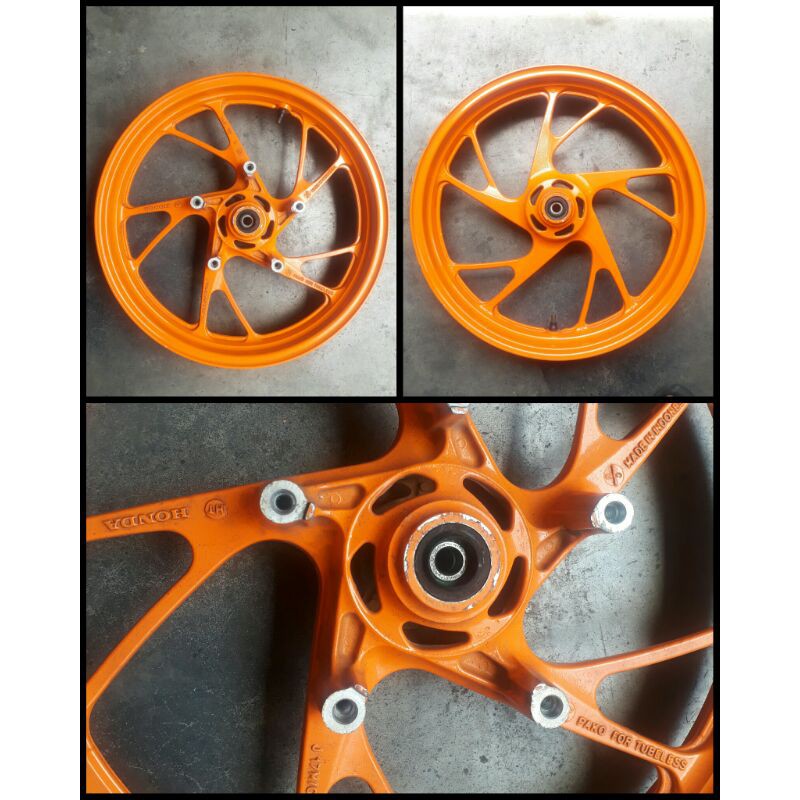 Velg Veleg Pelek Depan Honda ALL New CBR 150R Oren Repsol Facelift Asli ORI Original AHM Copotan