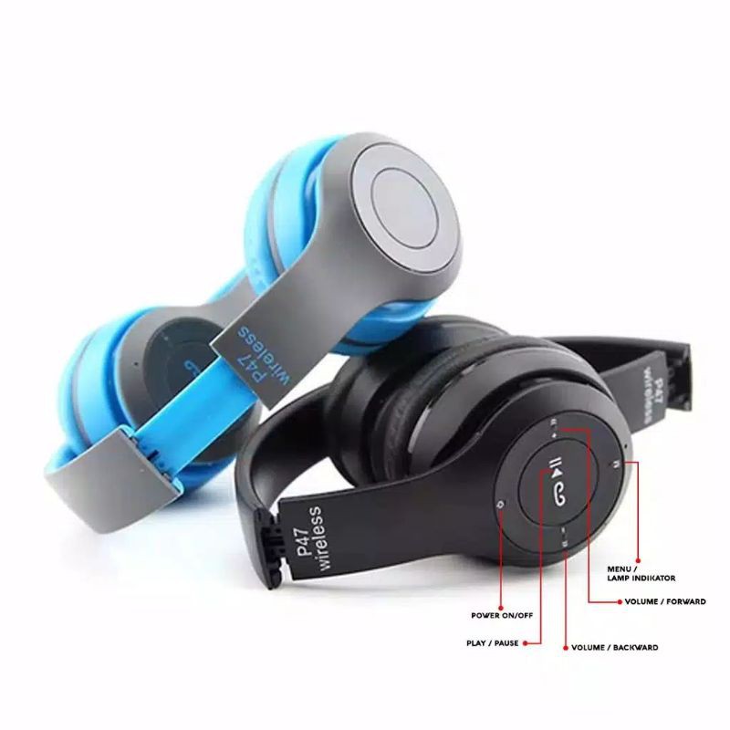 Headset Bluetooth premium Quality/ earphone wireless p-47 series