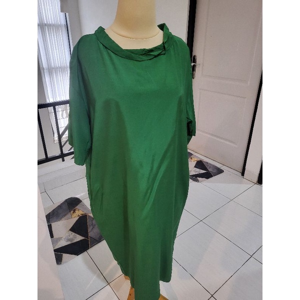 dress korea / dress hijau