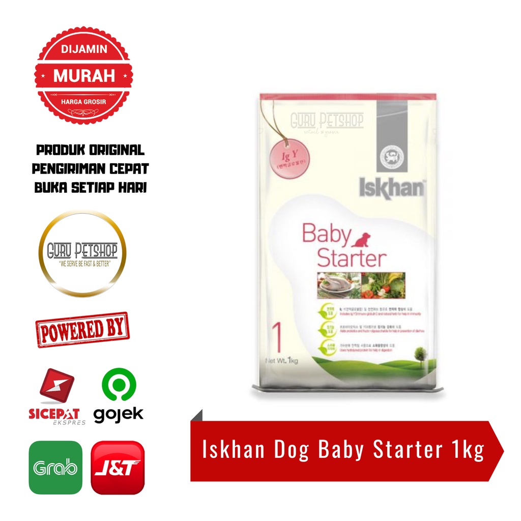 Iskhan Dog Baby Starter 1kg Freshpack Makanan Anak Anjing