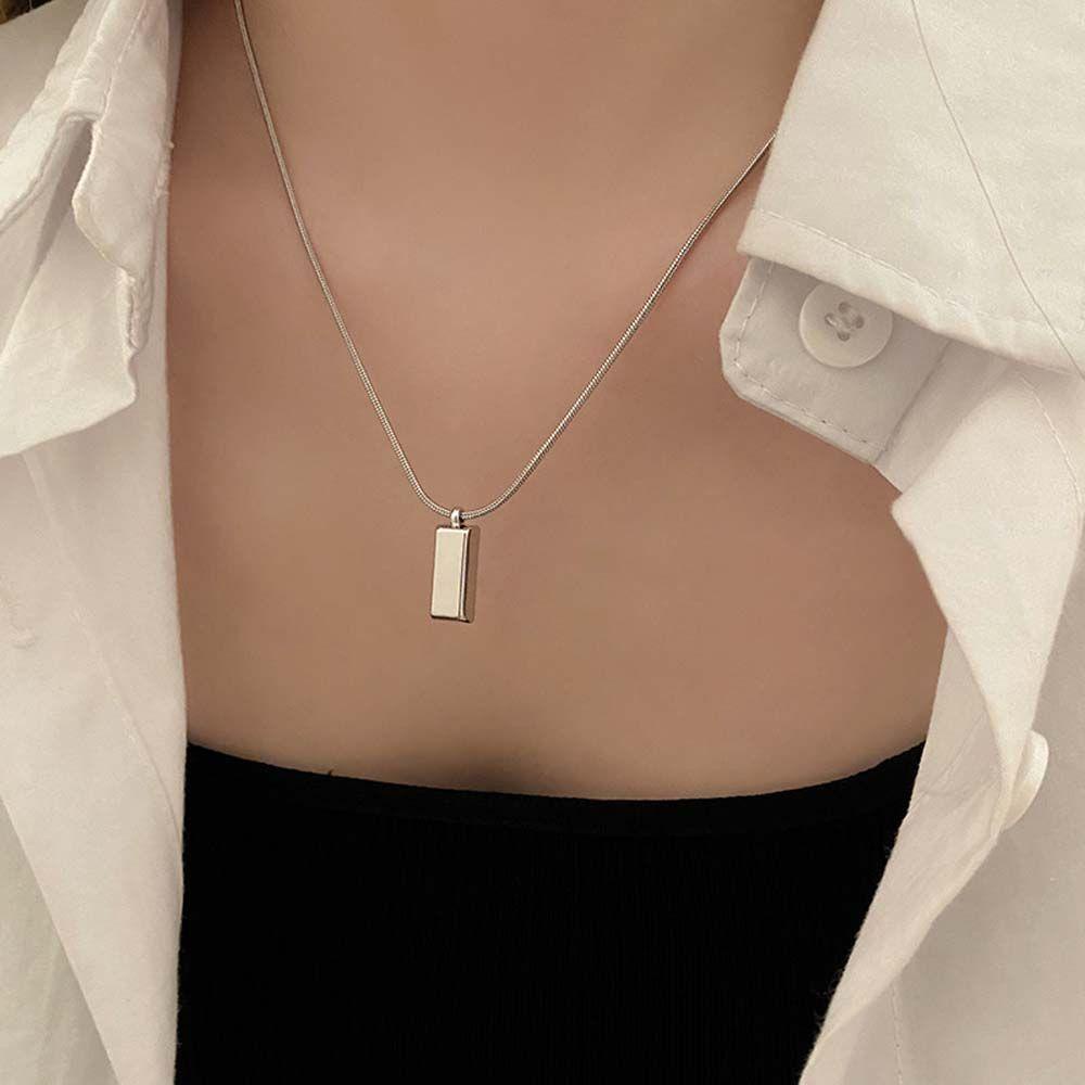 REBUY Rebuy Men Necklace Cool Simple Women Boyfriend Gift Sweater Rantai Pasangan Kalung Gaya Korea Necklace