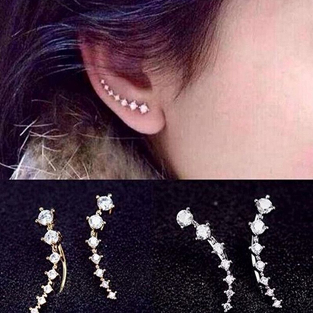 Hu Hu Hu Hu Hu Alat Bantu Pasang Kacamata♡ Anting Tusuk Gantung Wanita Hias Berlian Imitasi Untuk Hadiah