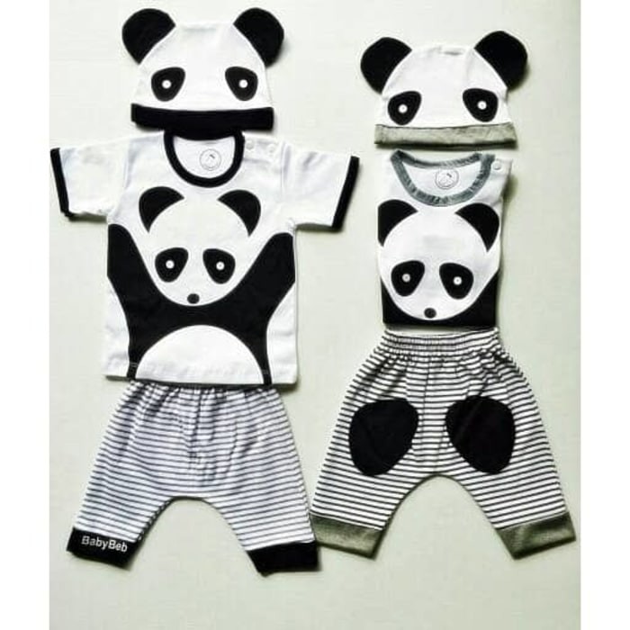 NEW Setelan Baju Anak 1 Tahun Panda