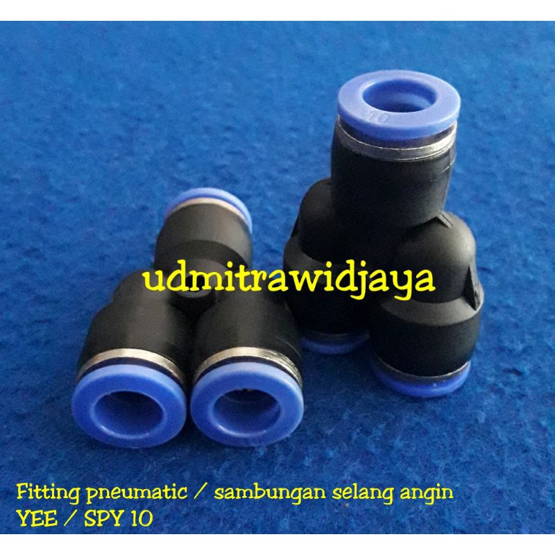 Fitting pneumatic / sambungan selang klakson telolet model Y sambungan selang angin model YEE (Y) SPY selang 6mm,8mm,10mm,12mm, 4mm sambungan high pressure