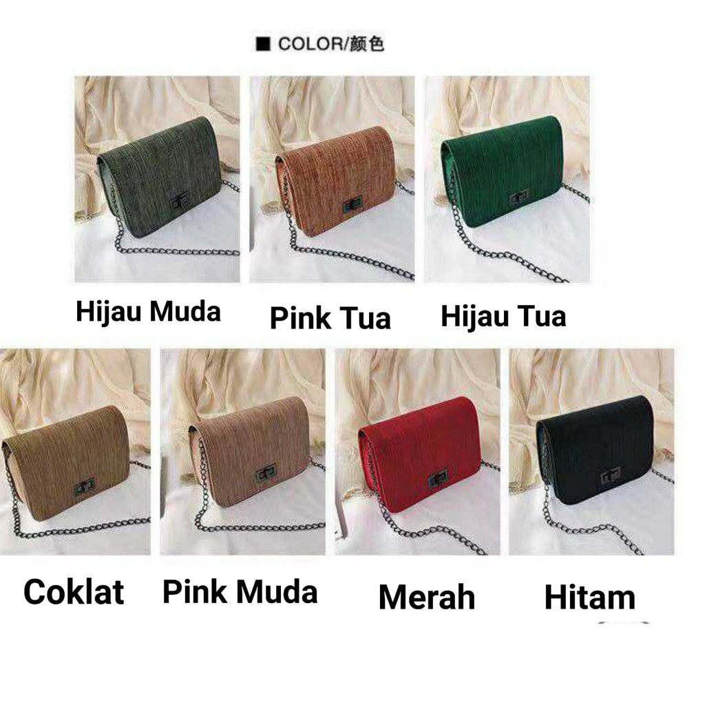 (COD) TAS WANITA SLING BAG FASHION IMPORT TAS SELEMPANG WANITA MALL SHOPPING