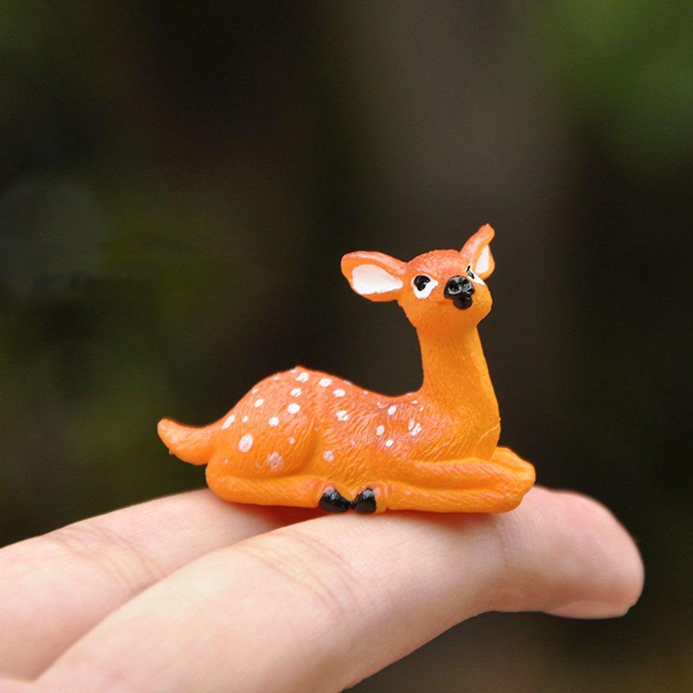 [Elegan] Sika Deer Lucu Padat Buatan Miniatur Individualitas Kreatif Simulasi Rusa Hutan