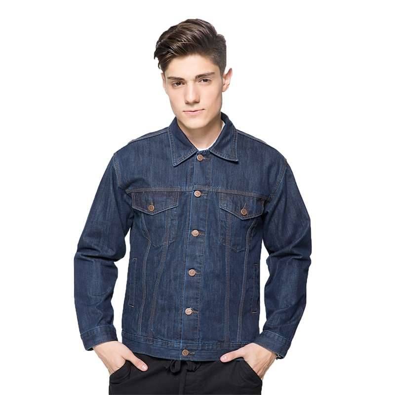 Jaket Jeans Model Basic Raw Blue 191802-S Drak Blue