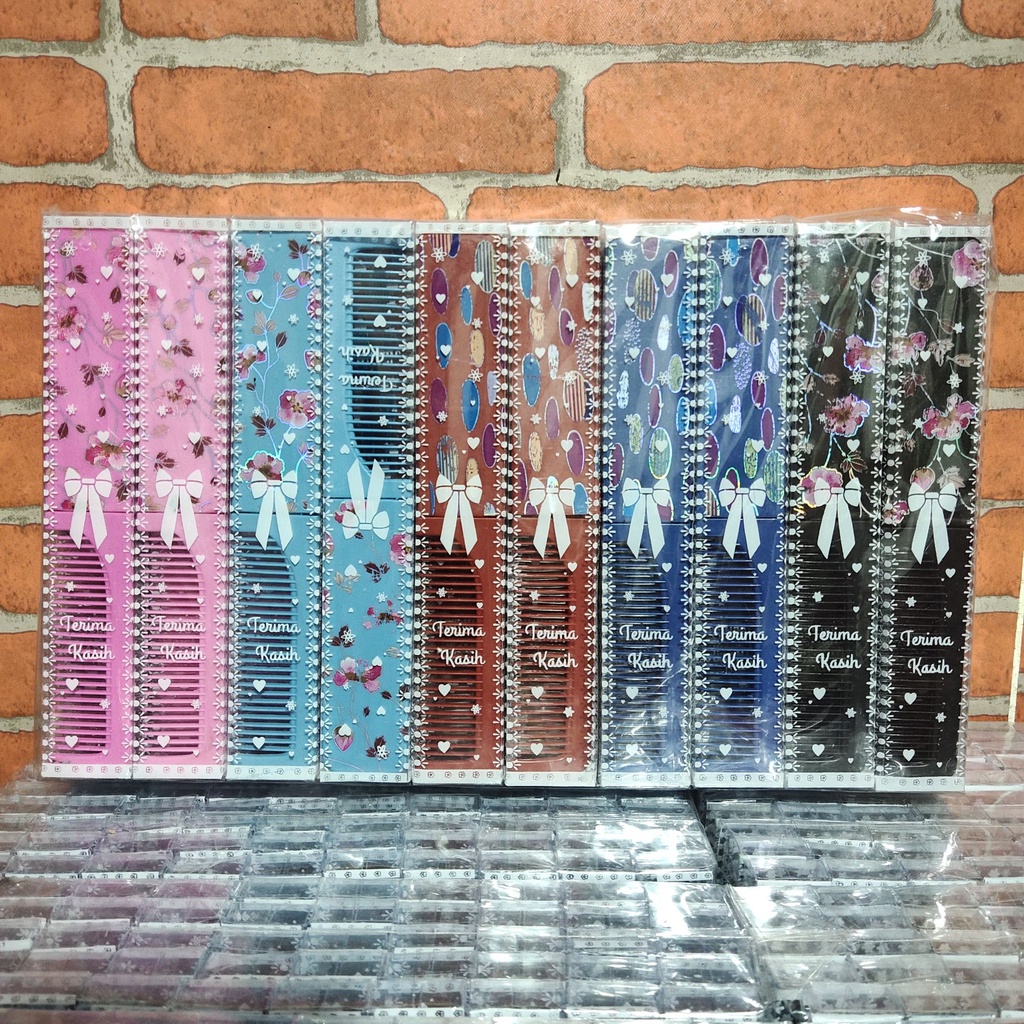 Souvenir Pernikahan / Pesta 50pcs Kaca Sisir Lipat Kemas Box Mika Cantik Souvenir Murah dan Mewah