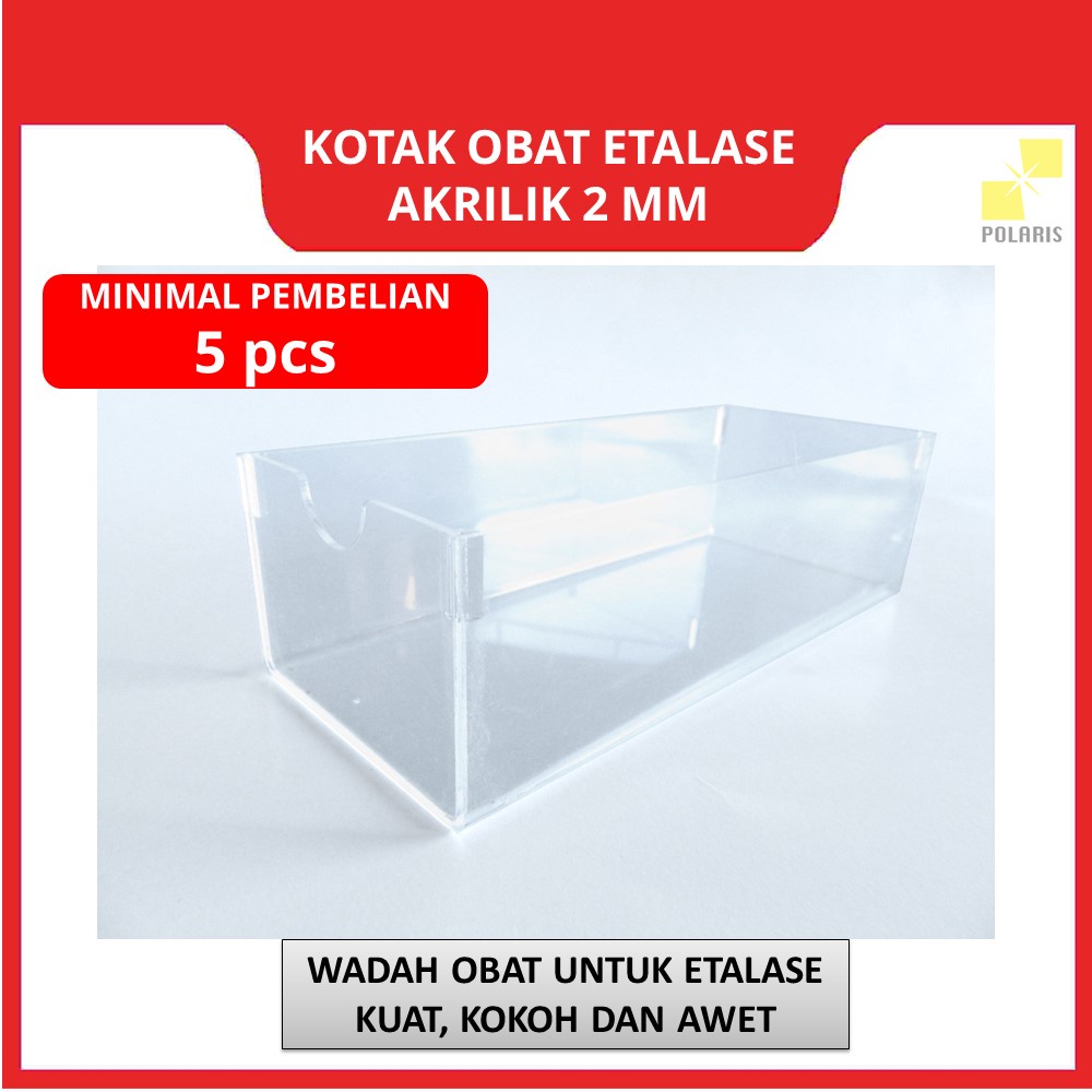 KOTAK OBAT ETALASE APOTIK AKRILIK / WADAH PAJANGAN OBAT APOTEK ACRYLIC SMALL