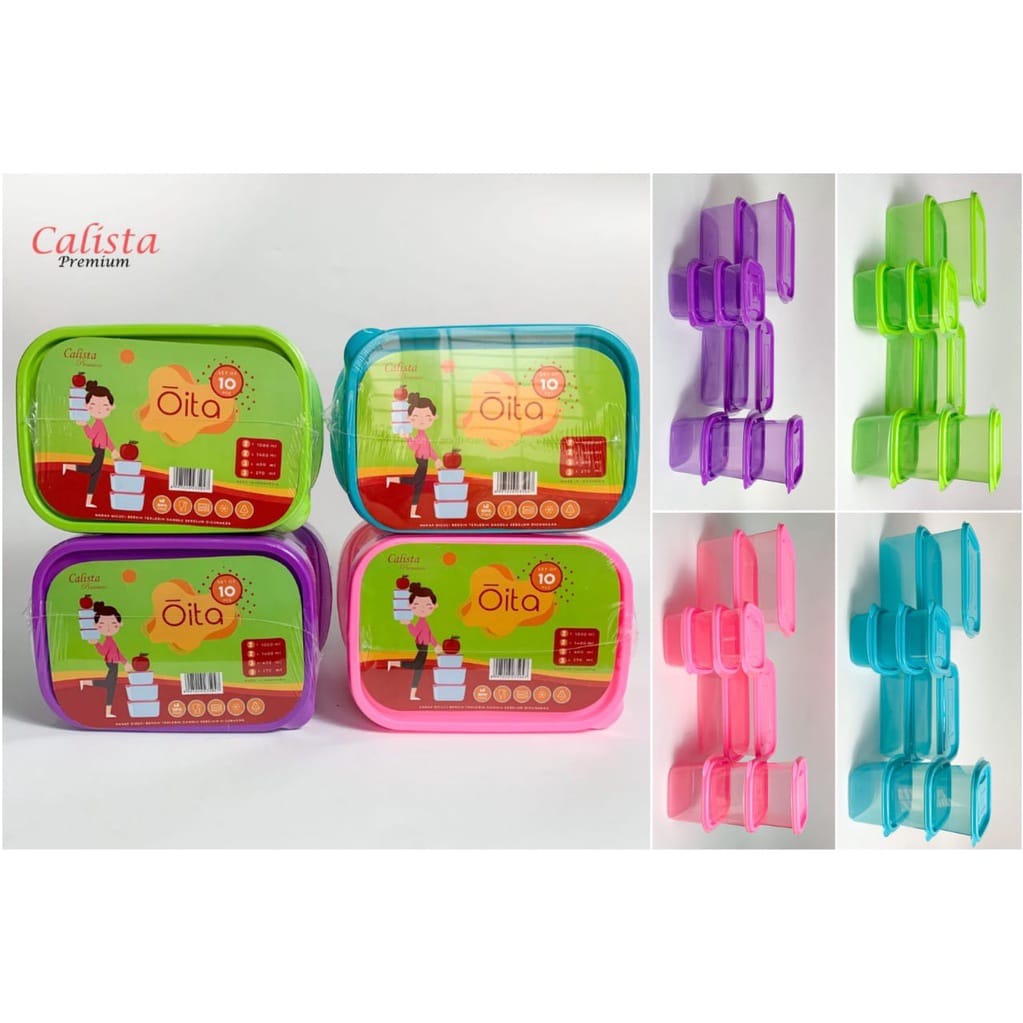 Calista Wadah Makanan Sealware- Oita set Isi 10 pcs / Food Container / Tempat Penyimpanan Makanan