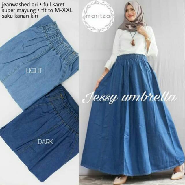 ROK JEANS ROK JEANS PAYUNG FASHION WANITA