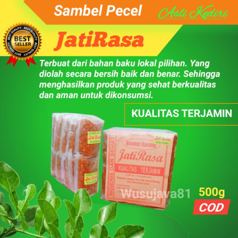 

SAMBEL PECEL JATIRASA ASLI KEDIRI PEDAS SEDANG - SAMBAL KACANG SANGRAI PS10 500G