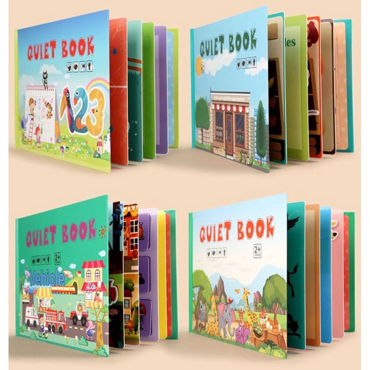 Maninan Anak QUIET BOOK Buku Aktivitas Anak Edukasi Velcro Activity