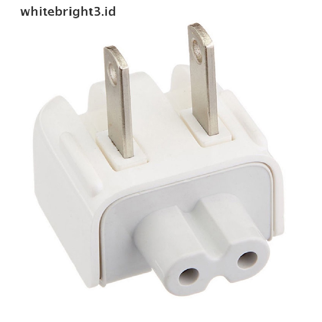 (whitebright3.id) Adapter Charger Power AC US Bentuk Bebek Untuk Apple MacBook Pro Air