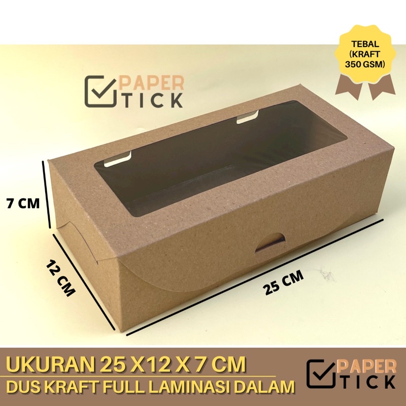 

Dus Kraft Box Laminasi 25x12x7 CM Kemasan Kue Packaging Kotak Kue Box Karton