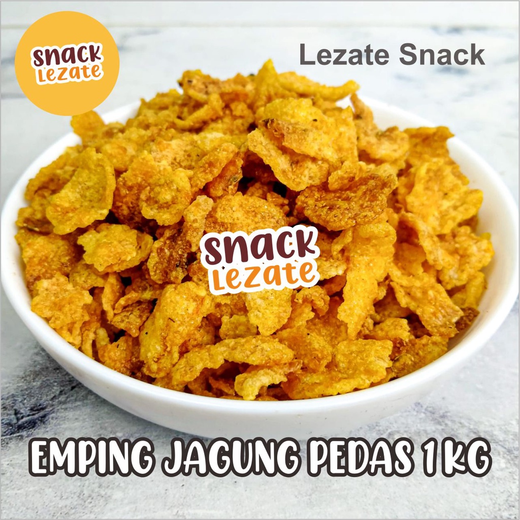 

Emping Jagung 1KG Kiloan Murah Rasa Pedas Manis / Jagung Geprek Camilan Murah Emping Corn WAP SHOP