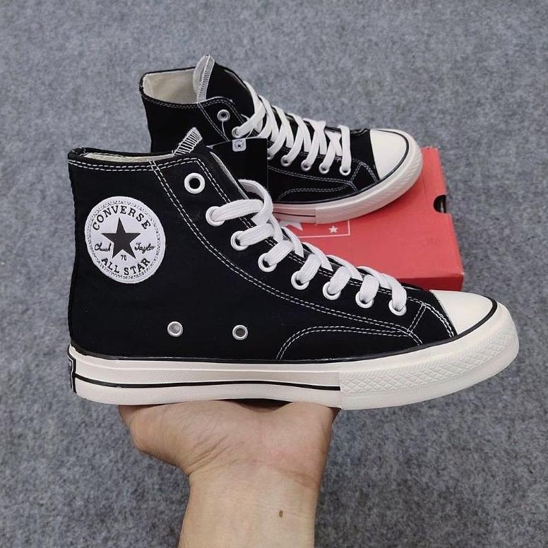 Converse Sepatu Converse 70s All star Black Eggret High Hitam putih Sepatu All star Converse premium