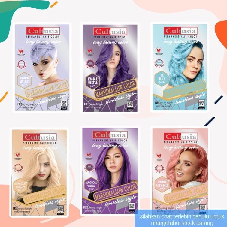 CULTUSIA HAIR COLOR MARSHMALLOW SERIES PEWARNA CAT RAMBUT SEMIR 30ML