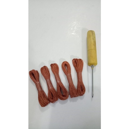 alat sol sepatu / paketan alat sol / benang sol sepatu / jarum sol sepatu