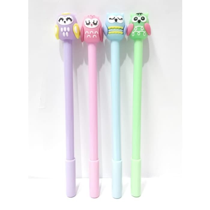

Pulpen Bolpen Kepala Owl Burung Hantu Alat Tulis Gel Hitam 0.5 mm A -