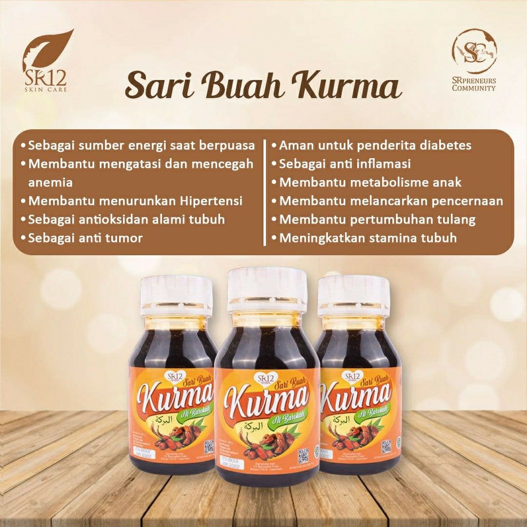 

MINUMAN SARI BUAH KURMA AL BAROKAH SR12 / SARI KURMA ASLI / MENINGKATKAN STAMINA TUBUH / HERBAL
