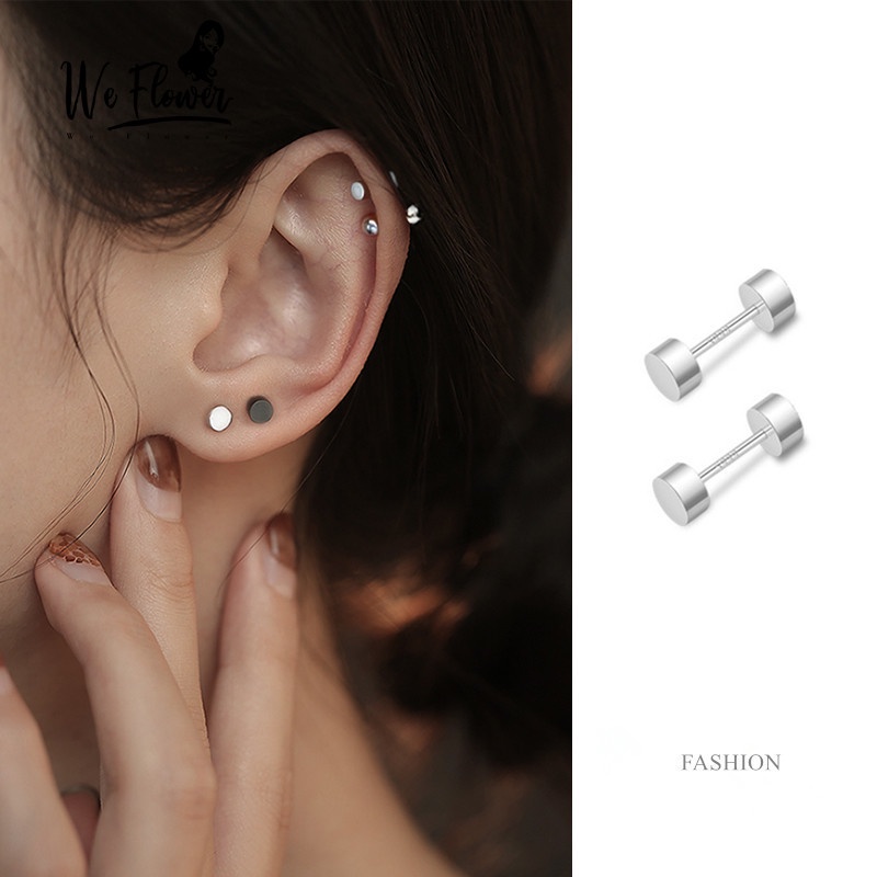 We Flower Anting Tusuk Bentuk Bunga Bahan Stainless Steel 316L Untuk Wanita