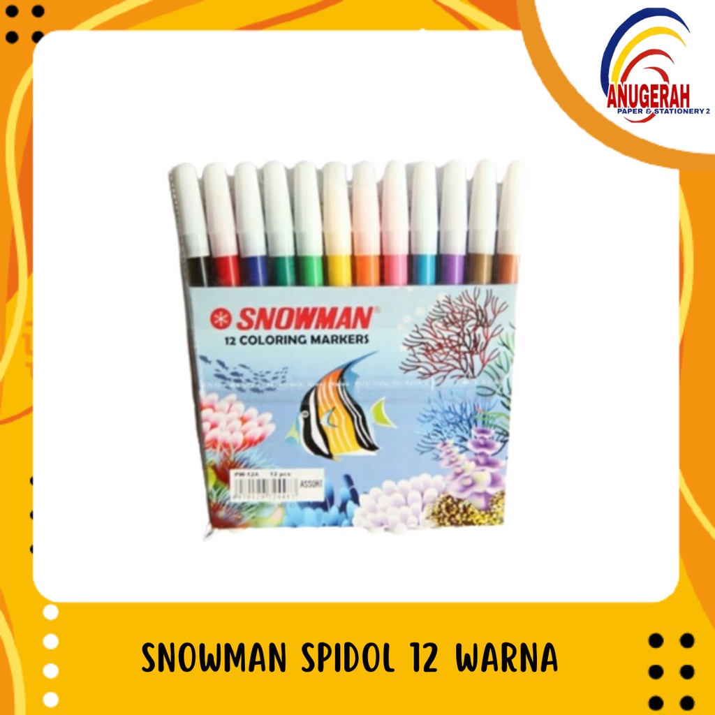 

SPIDOL SNOWMAN 12 WARNA (PAK)