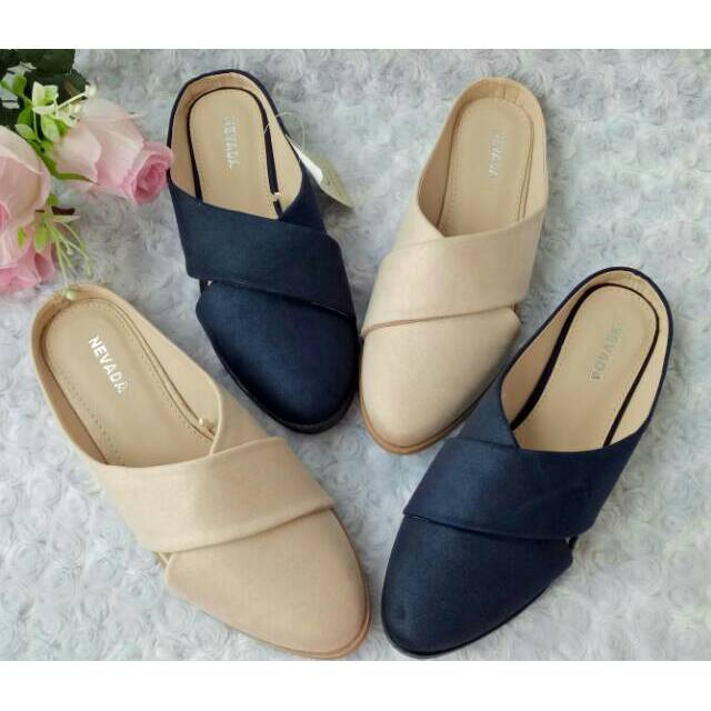 SANDAL SELOP FLAT WANITA NW30 NEVADA NEW ORI BRANDED MATAHARI SALE