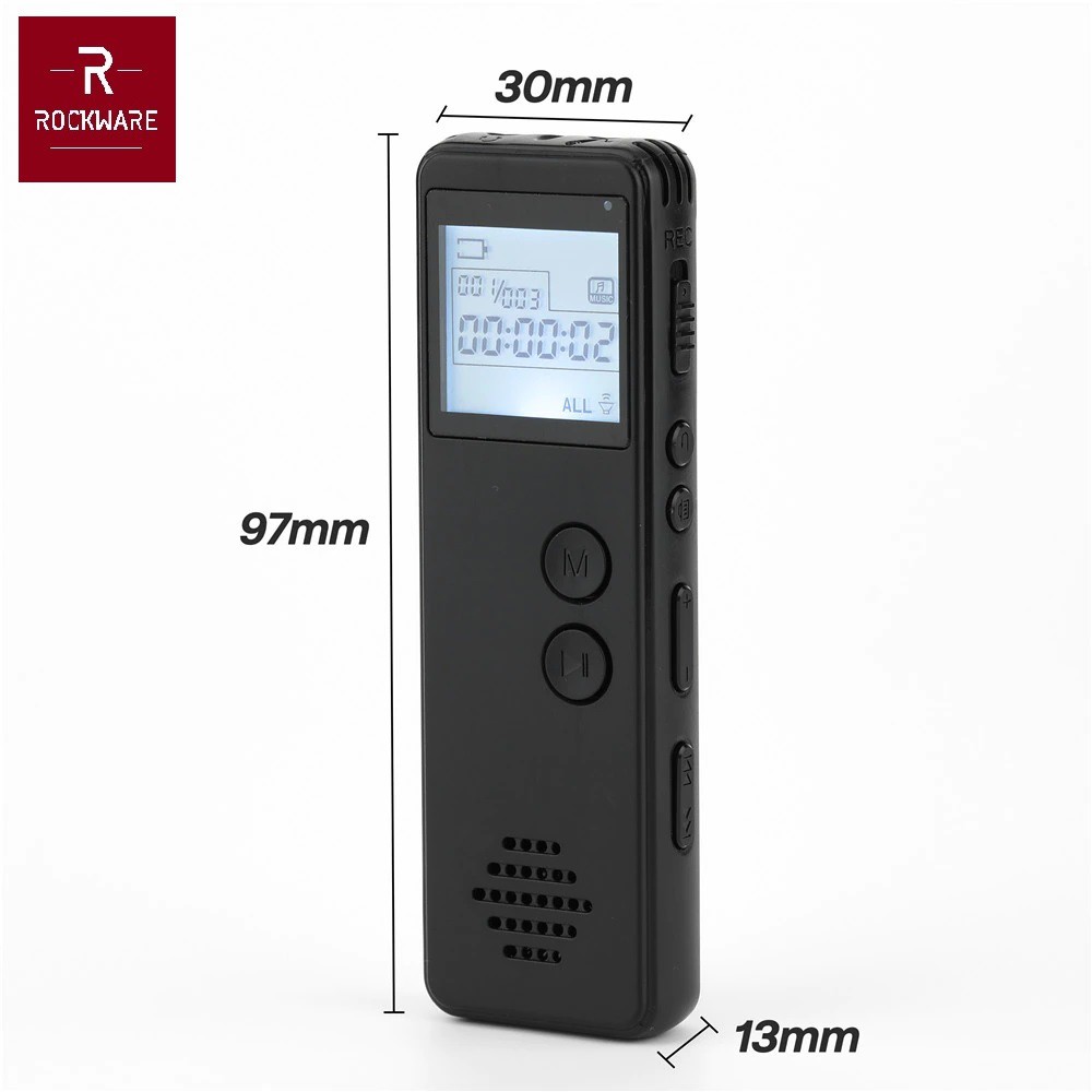 ROCKWARE RW-AVR04- Professional Audio Voice Recorder - Micro SD Slot